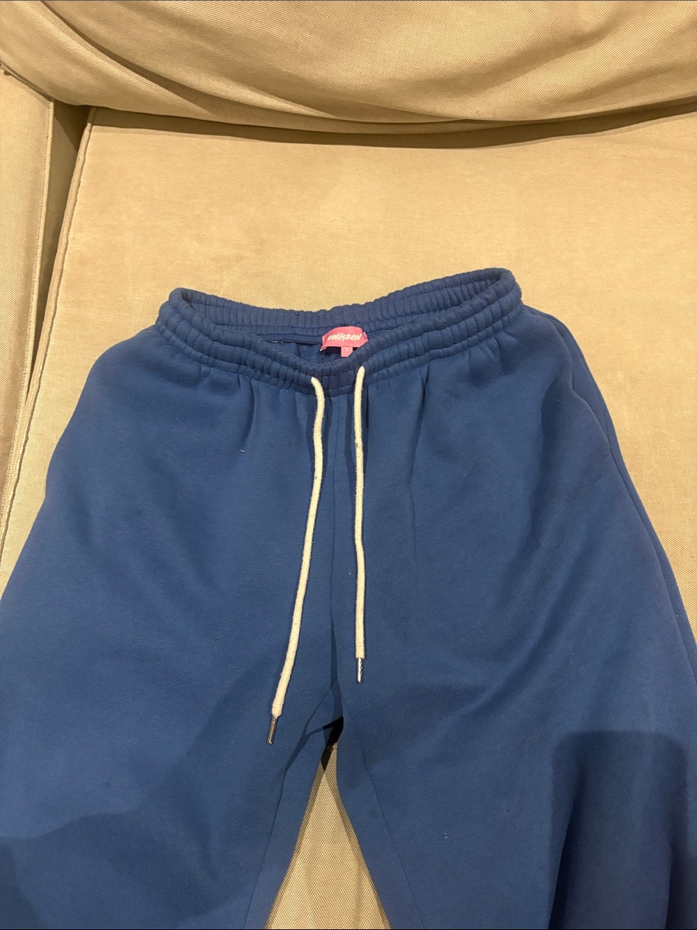 Edikted Navy Blue Kids Jogger Sweatpants with Drawstring